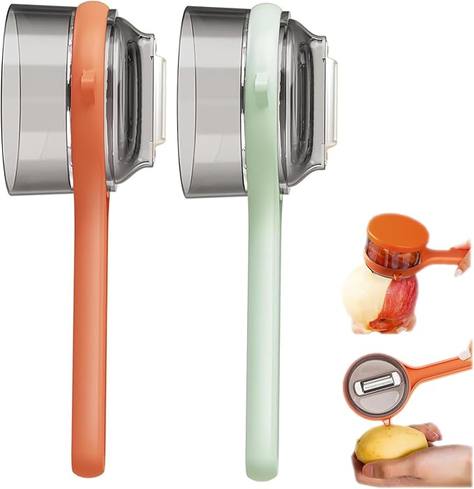 Box Storage Kitchen Peeler, Box Storage Kitchen Special Fruitpeeler, Double-Sided Stainless Steel Multi-function Peeler for Home Kitchen (2PCS Mixed)