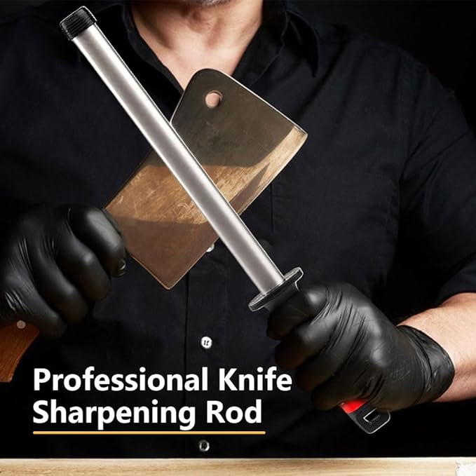 Kota Japan 10-inch Professional Diamond Rod with Carbon Steel Core Dual Grit Sharpener Stick – Coarse Diamond Hone & Fine Ceramic Polishing for Chef, Kitchen, Hunting Knives and other Tools