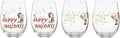 Lenox 896894 Snoopy Christmas Glass Tumblers, Set of 4, Assorted
