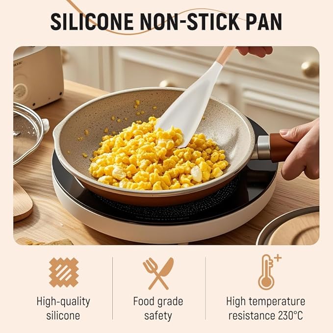 Cedar and Ash Spoon, Cedar and Ash Spoonula, Multifunction Spatula Cooking Spoon for Mixing, Scoop and Scrape (1, White)