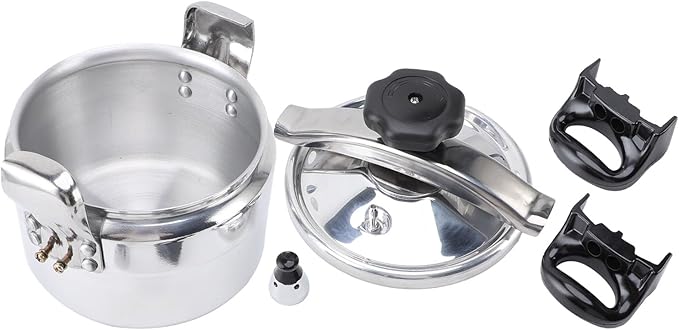 Pressure Cooker,Universal Compound Bottom Pressure Cooker Induction,Aluminium Pressure Canner for Gas Cooktops Flat Top Cooktops Induction Cooktops (5L)