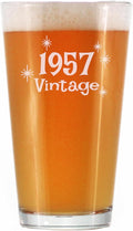 Vintage 1957 Pint Glass for Beer - 68th Birthday Gifts for Men or Women Turning 68 - Fun Bday Party Decor - 16 oz