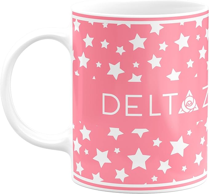 Delta Zeta Ceramic Coffee Mug 11 OZ Tea Cup (Delta Zeta # 5)