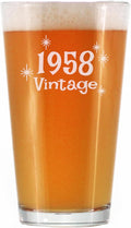 Vintage 1958 Pint Glass for Beer - 67th Birthday Gifts for Men or Women Turning 67 - Fun Bday Party Decor - 16 oz