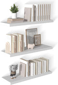 12 Inch Deep Floating Shelves for Wall 3 Pack Floating Shelfs Large Storage Space Wall Decor Display Shelf for Bathroom Living Room Bedroom Kitchen 36" W x 12" D x 1.2" H White