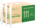 Compostable Knives 500 Count, 7 In Large Disposable Biodegradable Flatware, Eco Friendly Durable Heat Resistant Cutlery Silverware Alternative to Plastic Knives, BPI Certified