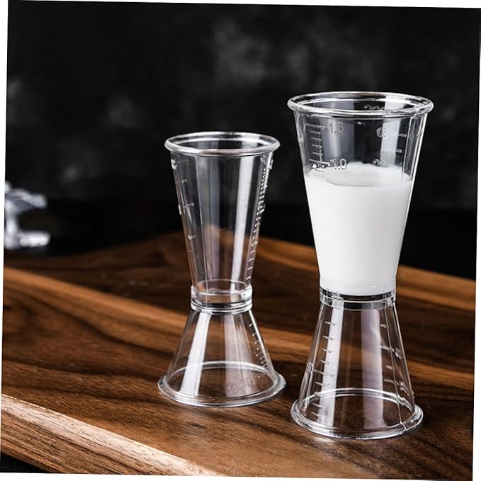 6pcs Bar Measuring Cup Double Jigger Plastic Cocktail Jigger Long Handle Bar Supplies