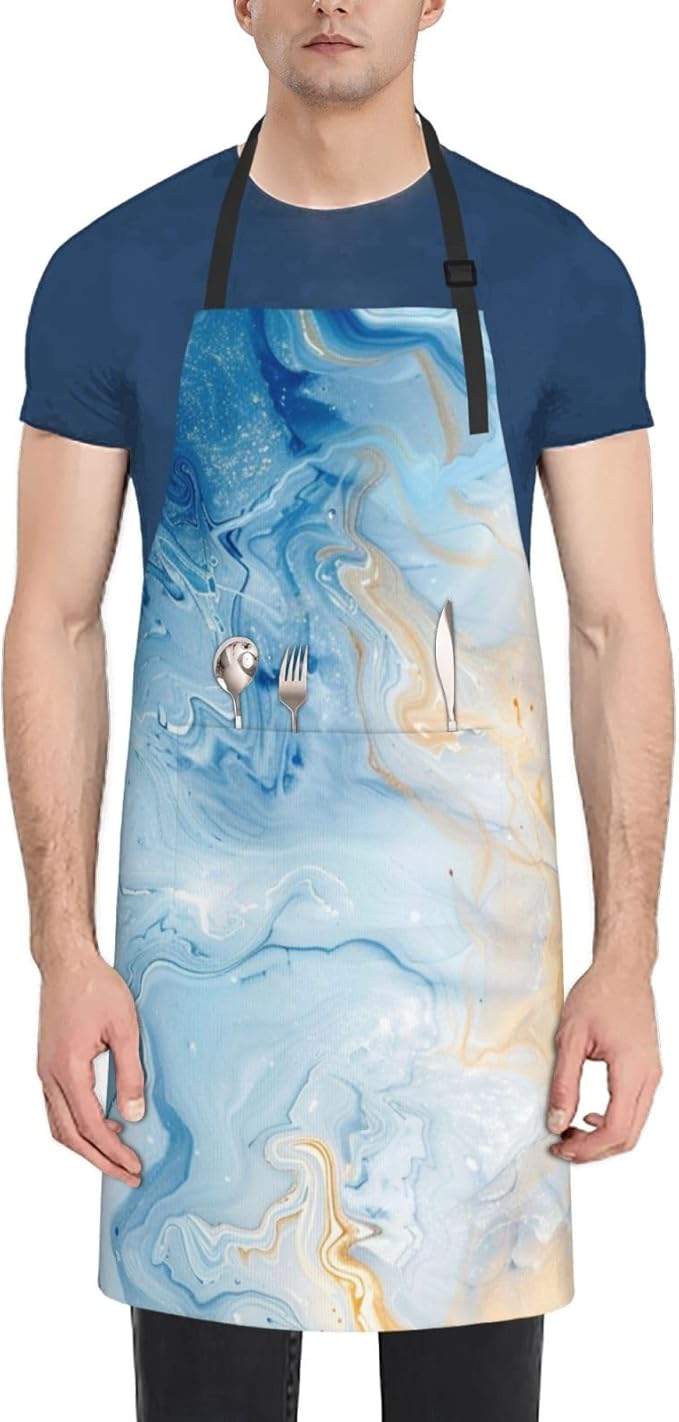 DADABULIU Apron Cooking With Pockets Adjustable Bib For Men Women Waterproof Chef Home Grilling BBQ Drawing