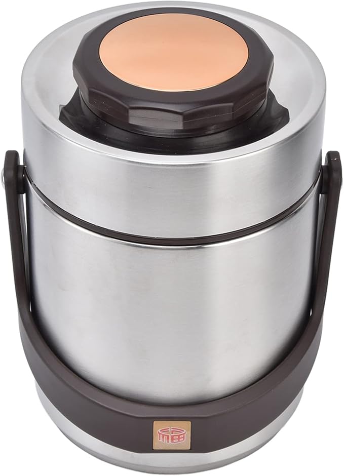 Stackable Food Containers, 1500 ml Stainless Steel Wide Mouth Lunch Box, Reusable Vacuum Insulated Food Jar for Adult (20cm/7.9in * 14cm/5.5in)