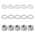 5 Sets Pressure Cooker Gauge Fastener Pack 82248 Fit for Presto Pressure Canner Steam Gauge 85772 82237 82121 - Gauge Gasket Replacement Parts Including Rubber Gasket, Stainless Steel Nut and Washer