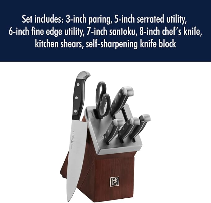 HENCKELS Statement Razor-Sharp 7-Piece White Handle Knife Set, Chef Knife, Bread Knife, German Engineered Knife Informed by over 100 Years of Mastery