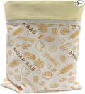 Reusable Beeswax Bread Bags for Homemade Bread Sourdough Loaf 17in x12.9in Large Beeswax Storage Bags farmhouse bread box Cotton Linen Bag 2 Pack Portable Bread Containers(Wheat)
