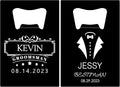 2PCSPersonalized Bottle Openers Credit Card Size, Groomsmen Best Man Gifts for Wedding Bachelor Party, Stainless Steel Beer Bottle Opener