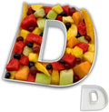Hard Plastic Reusable Fillable Letters Numbers Serving Trays for Party Decoration (D, White)