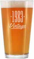 Vintage 1983 Pint Glass for Beer - 42nd Birthday Gifts for Men or Women Turning 42 - Fun Bday Party Decor - 16 oz