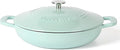 Martha Stewart 3.5-Quart Enameled Cast Iron Dutch Oven Braiser – Martha Blue, Durable Nonstick Dutch Oven for Slow Cooking, Braising, and Baking