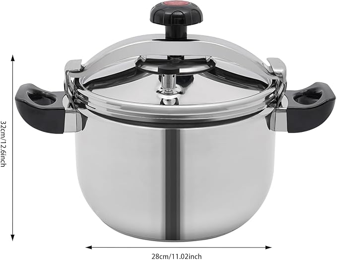 Pressure Cooker Stainless Steel, Commercial Stove Top Pressure Cooker Pot Used for Pressure Foodie or Steaming Instant Fast Cooking Pot