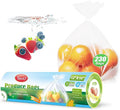 Teivio 230 Count 12" x 16" Plastic Produce Bags on A Roll, Clear Kitchen Disposable Plastic Storage Bags/fresh-keeping bag A Roll for Vegetable Fruit Bread