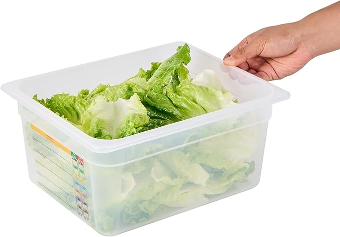 Restaurantware Food Storage Container 1 Pack of 12.7 x 10.3 x 3.9 Inches Plastic Stackable Storage Box White Reusable Label Container Dishwasher Safe For Restaurants And Kitchens