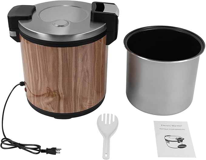 24Qt Commercial Rice Warmer, 110W Big Rice Warmer with Non-stick Inner Pot, Adjustable Temperature Portable Rice & Food Warming Bowl for Restaurant, Hotel(NOT Cooker)