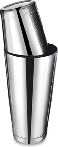 Boston Cocktail Shaker, Drink Mixing Set (18oz & 28oz) Weighted Stainless Steel Shaker Tins, Cocktail & Martini Mixed Drink Shakers, Essential & Professional Bar Tools For Bartending