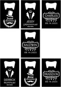 7PCSPersonalized Bottle Openers Credit Card Size, Groomsmen Best Man Gifts for Wedding Bachelor Party, Stainless Steel Beer Bottle Opener