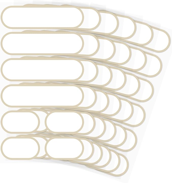 Waterproof Kitchen Labels for OXO POP Food Storage Containers and Home Organization, Pack of 64