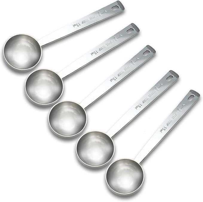 Timoo Coffee Scoop Tablespoon Measuring Spoon Stainless Steel Long Handle Tablespoon Scoop (1 Tbsp)