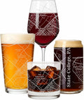 Blue Ridge Mountain Gifts - State College Souvenir - Pennsylvania Glassware Gift, Etched City Map, Laser Engraved and Dishwasher Safe