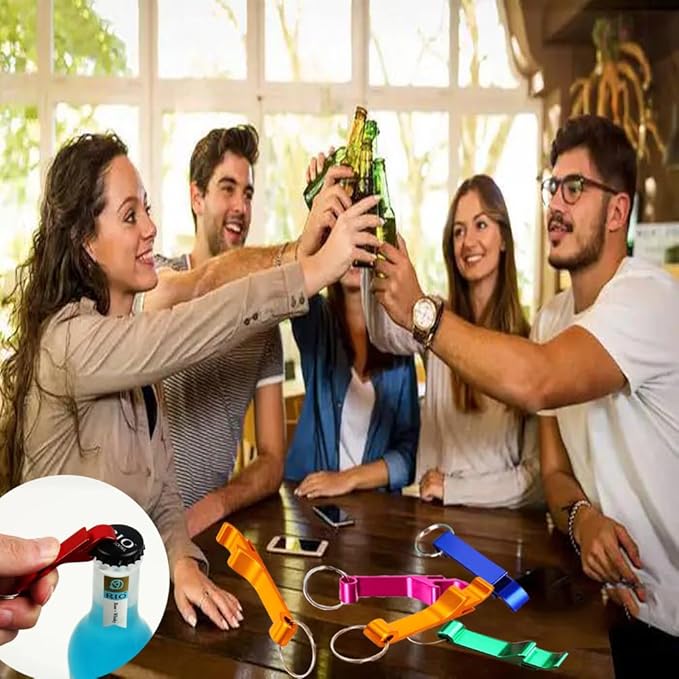 100 Pcs Bottle opener Keychain Bulk,Soda Beverage Beer Bottle Opener Keychain,Bottle Openers Aluminum Beer Bottle Opener Claw Beverage Keychain Ring for Kitchen,Wedding, Bar,Party(Golden)