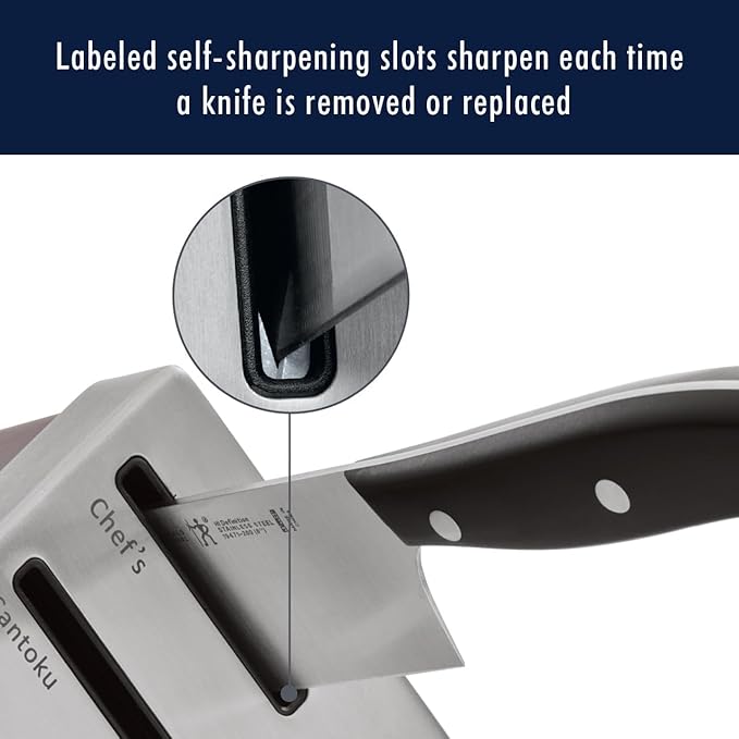 HENCKELS Statement Razor-Sharp 14-pc Self-Sharpening Knife Block Set, German Engineered Informed by 100+ Years of Mastery