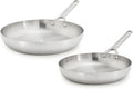 GreenPan x Bobby Flay Stainless Steel 10” & 12” Frying Pan Skillet Set, Induction Compatible, Durable, Dishwasher Safe, Oven & Broiler Safe 400°F, Tri Ply Clad Pans, Heat Responsive Core, 2-Piece Set