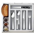 LIANYU 36-Piece 18/10 Silverware Set with Steak Knives and Drawer Organizer, Stainless Steel Flatware Cutlery Set Service for 6, Eating Utensils for Home Kitchen Entertaining, Mirror Polished