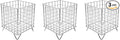 Set of 3 Square Metal Wire Coffee Pod Holder Baskets (Silver)