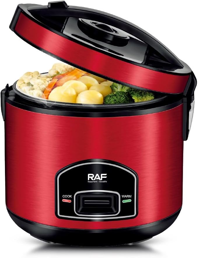 Smart Electric Rice Cooker, 5L Capacity, Multifunctional Automatic, Red and Black, Health-Preserving Household Kitchen Appliance