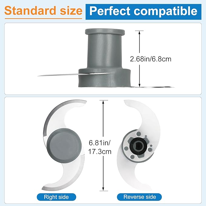 27055 Replacement S Blade Compatible with robot coupe R2, R2N, R2B, R2U Commercial Food Processor, S Smooth Blade Assembly