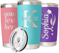 Personalized Tumbler with Text Name, Custom Stainless Steel Tumbler, Customized Employee Appreciation Gifts, Retirement Gifts for Men Women office, Customized By Enterprise (Engrave)