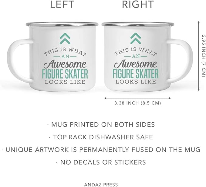 Andaz Press 11oz. Stainless Steel Campfire Coffee Mug Gift, This is What an Awesome Figure Skater Looks Like, 1-Pack, Birthday Gift Ideas Coworker Him Her, Includes Gift Box