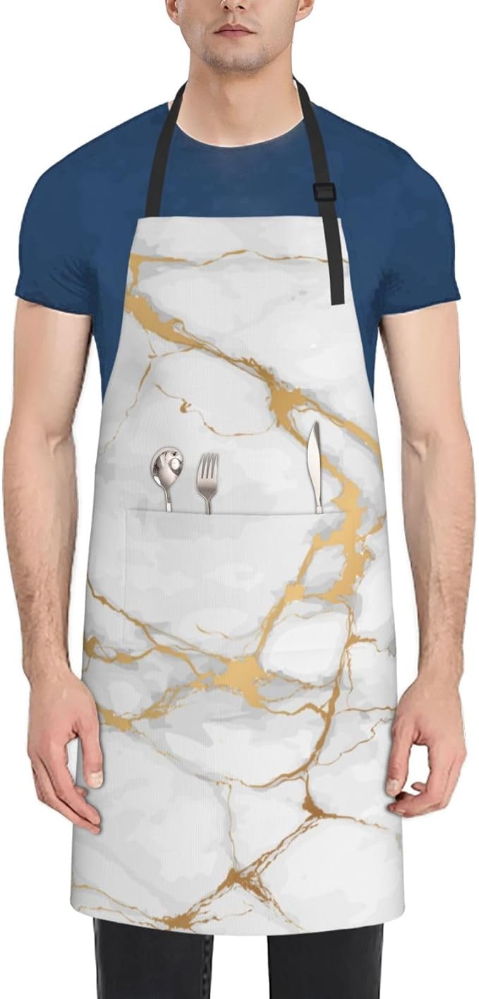 DADABULIU Apron Cooking With Pockets Adjustable Bib For Men Women Waterproof Chef Home Grilling BBQ Drawing