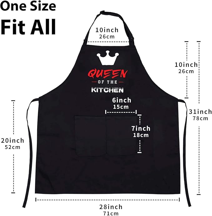 ZOORON Mr & Mrs 2-Piece Kitchen Aprons Set - Anniversary & Wedding Gifts for Couples