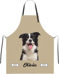 Custom Face Apron for Men Women, Personalized Photo Apron with Pockets, Customized Kitchen Aprons