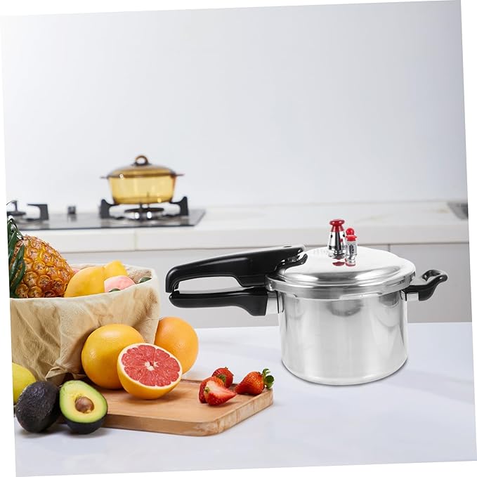 Household Pressure Cooker Composite Base Compatible Gas and Induction Stoves Safe High Pressure Cooking for Small Kitchens