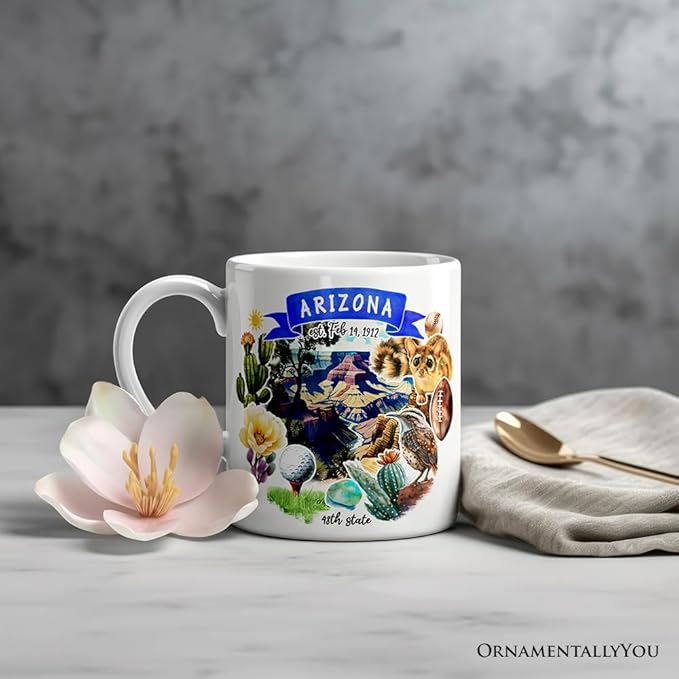 OrnamentallyYou Artistic Arizona State Themes and Landmarks Mug