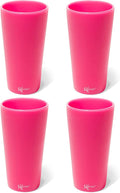Silipint 22oz Silicone Bomber Cup – Unbreakable BPA-Free Reusable Silicone Drinking Cup – Flexible Dishwasher Microwave & Freezer Safe – Stemless Glass for Water Coffee Smoothies, Pack of 4