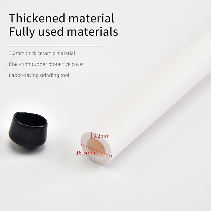 Ceramic Rod Knife Sharpener,10 inch Ceramic Honing Rod,Sharpening Steel for Kitchen Chef Knives, Steak Blades,Ergonomic Design&Comfortable Handle, Protective Cap,Professional Sharpening Stick