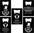 5PCSPersonalized Bottle Openers Credit Card Size, Groomsmen Best Man Gifts for Wedding Bachelor Party, Stainless Steel Beer Bottle Opener