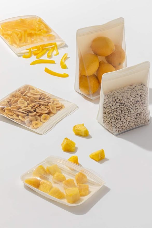 W&P Porter Silicone Reusable Storage Bag, Sandwich (36oz Stand-Up), Mint, Food Storage Container, Microwave and Dishwasher Safe, Easy Cleaning