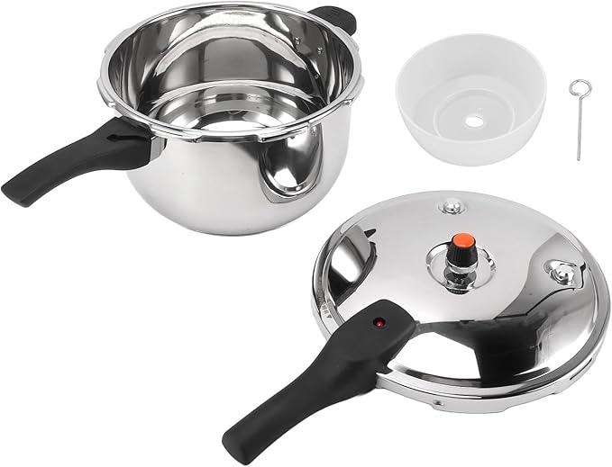 Yoidesu Stainless Steel Pressure Cooker with Safety Valve, 80KPA, Multifunctional Design for Efficient and Fast Cooking (10L)