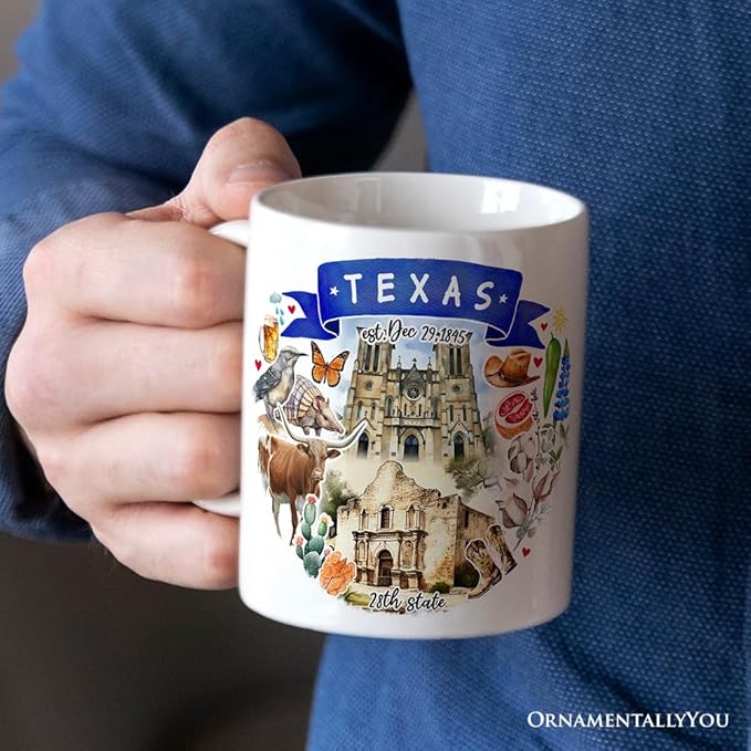 OrnamentallyYou Artistic Texas State Themes and Landmarks Mug