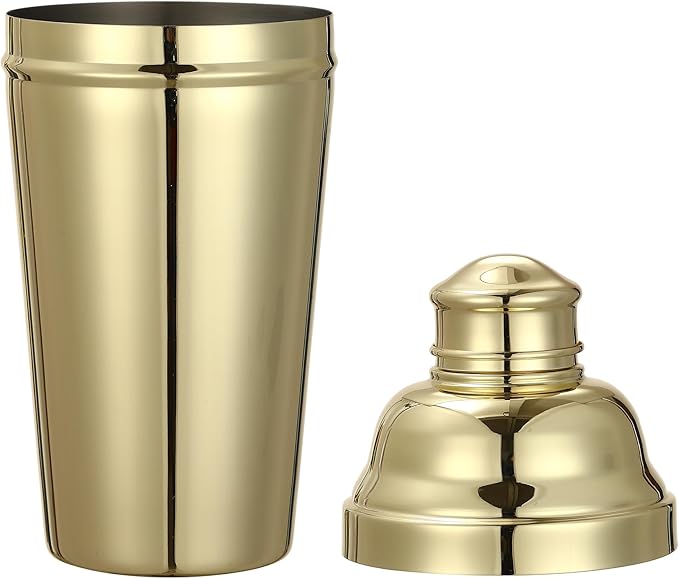 Large Stainless-Steel Cocktail Shaker, 60 oz (Gold Plated)